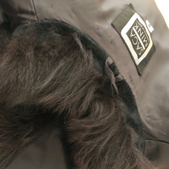 Saga Mink & Fox Fur Black Vest - Picture 8 of 16